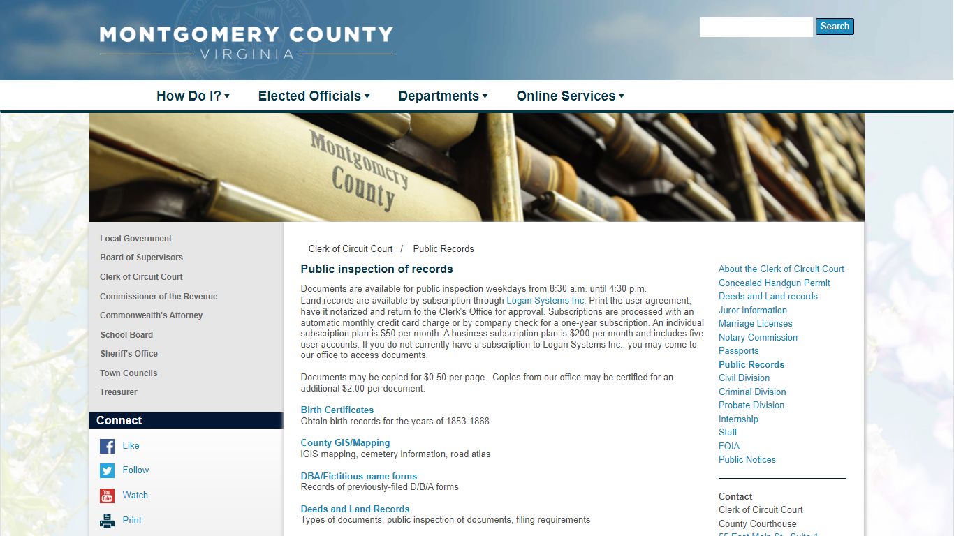 Public Records - Montgomery County, VA